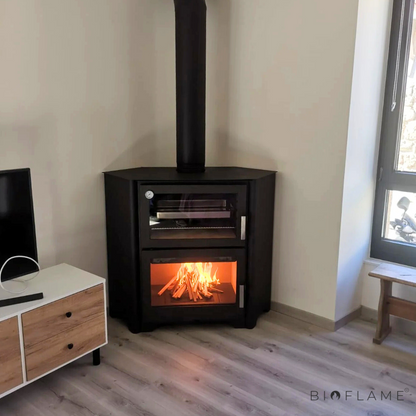 Salamandra a Lenha Bronpi Murano-R com Forno de Canto