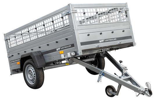 Unitrailer GARDEN TRAILER 230 KIPP (NOVO) reboque automóvel com roda de apoio e taipais de rede